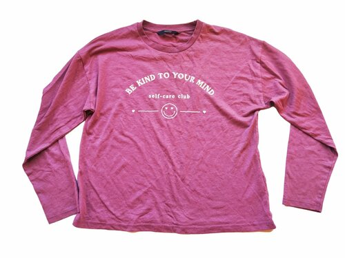 Vínové triko s dlouhým rukávem pro holky secondhand George