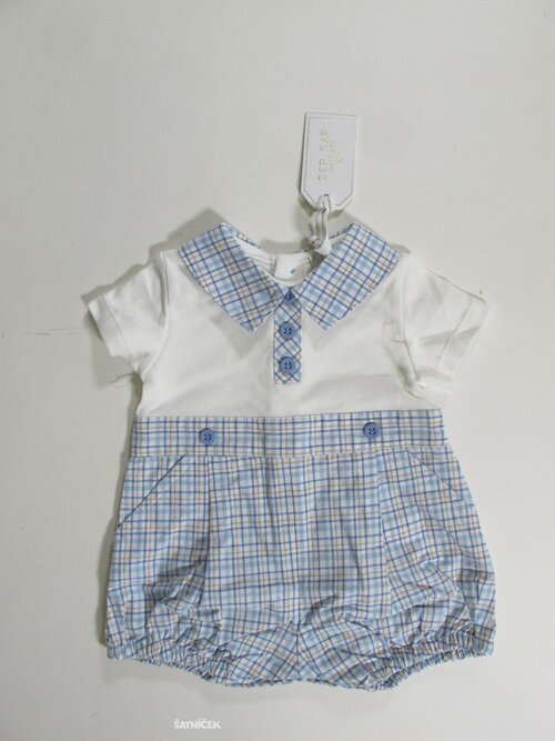 Letní overal pro kluky bílo modrý nový