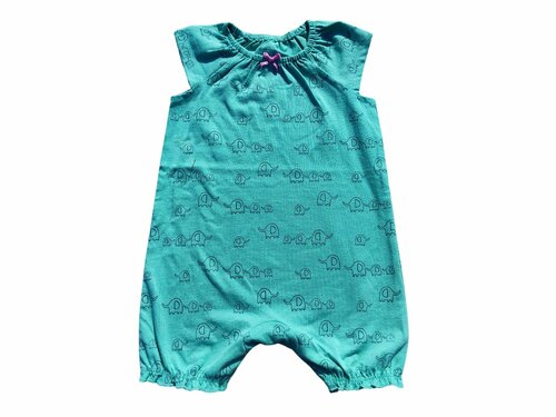 Zelený overal se slony pro holky secondhand George