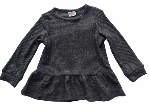 Jarní šedé šaty s dlouhým rukávem secondhand F&F