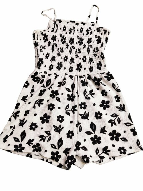 Bílý overal kytkovaný na ramínkách pro holky outlet F&F