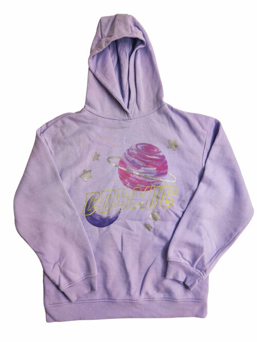 Fialová mikina s vesmírem pro holky secondhand Primark