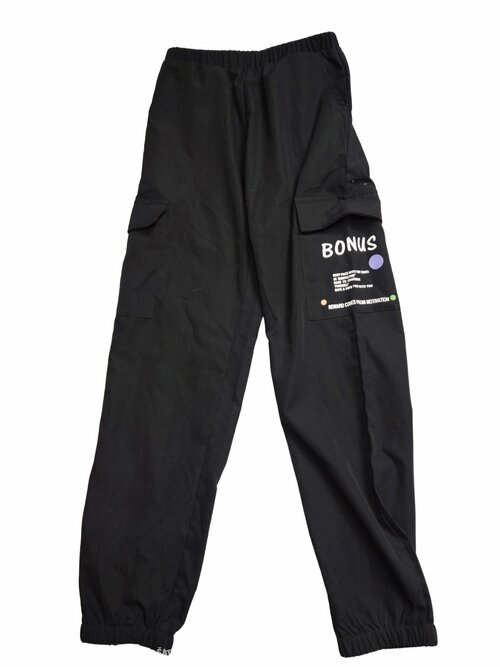 Jarní černé kalhoty pro holky secondhand Shein