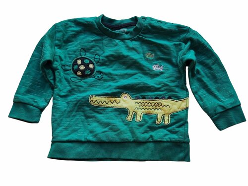 Tyrkysová mikina s krokodýlem pro kluky secondhand Nutmeg