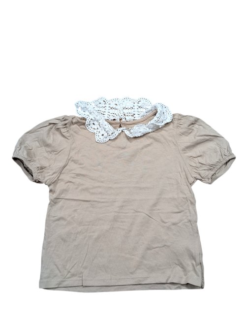 Béžový topík s krajkovým límečkem pro holky secondhand  secondhand H&M