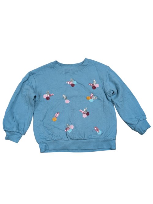 Modrá mikina pro holky s flitrami secondhand  secondhand John Lewis