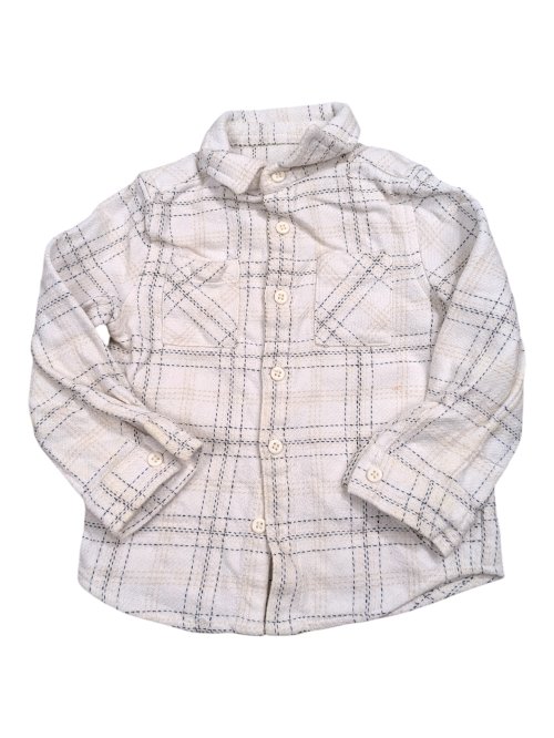 Bílá vzorovaná košile s dlouhým rukávem pro kluky secondhand -