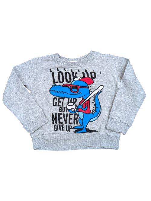 Světle šedá mikina pro kluky s motivem secondhand secondhand H&M