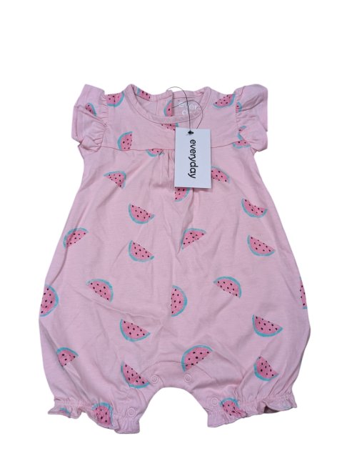 Krátký růžový overal s melouny pro holky outlet -