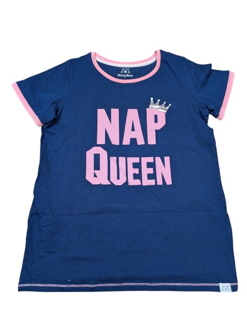 Modro-růžové triko s nápisem pro holky secondhand -