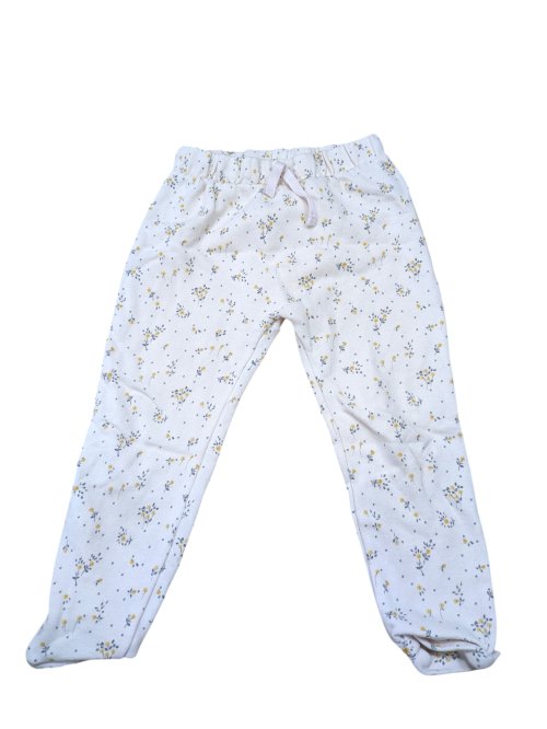 Krémové tepláčky s květinami pro holky secondhand  secondhand Next