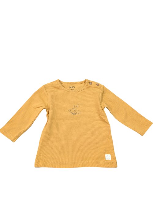 Hořčicové triko pro nejmenší secondhand secondhand Marks & Spencer