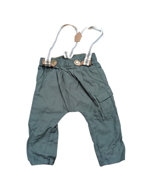 Tmavě zelené kalhoty se kšandami pro kluky secondhand  secondhand Nutmeg