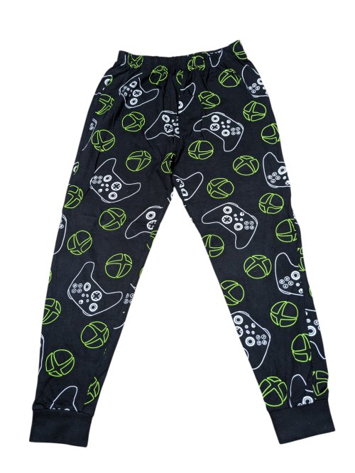 Černé tepláky s obrázky X-BOX pro kluky secondhand -