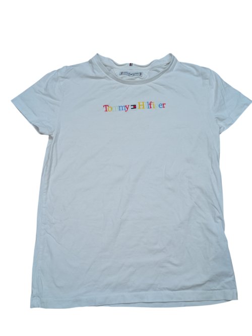 Bílé triko s nápisem pro kluky secondhand Tommy Hilfiger