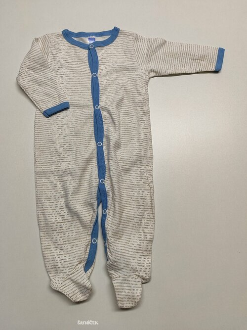 Bílé dupačky se vzorem pro kluky secondhand