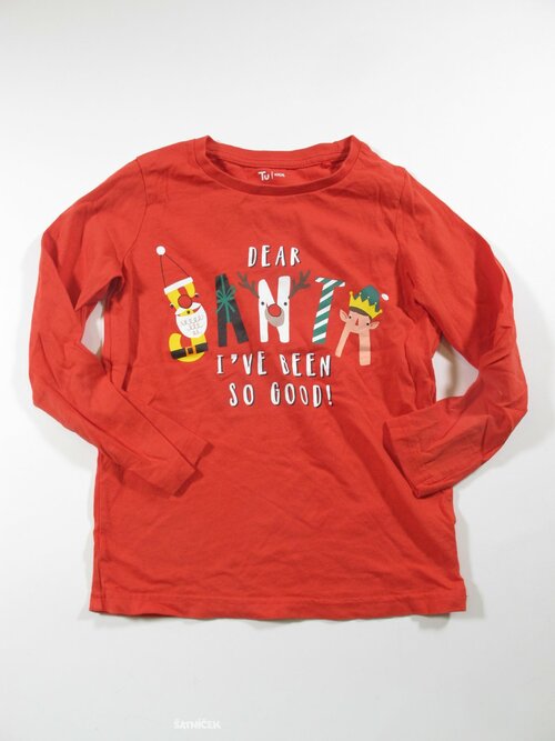 Červené triko s potiskem second hand