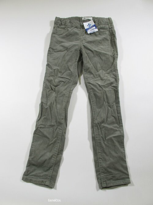 Zelené manšestrové kalhoty second hand
