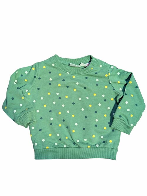 zelená mikinka s puntíky pro holčičky secondhand lupilu