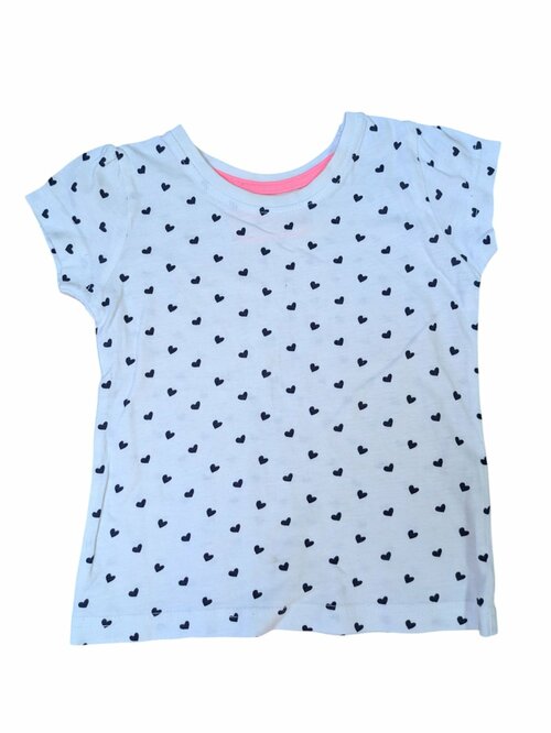 Bílé triko se srdíčky pro holky secondhand Young Dimension