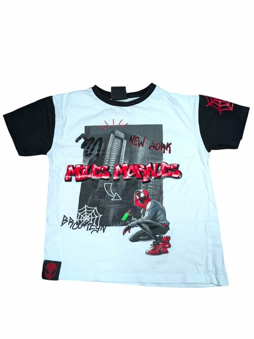 Černo bílé triko se Sidermanem pro kluky secondhand Marvel