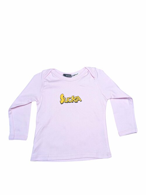 Růžové tričko s nápisem a dlouhým rukávem secondhand Brand new