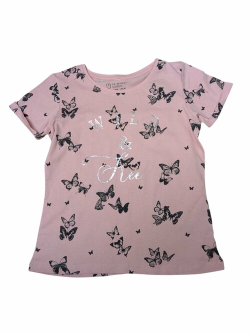 Růžové tričko s obrázky motýlů pro holky outlet Primark