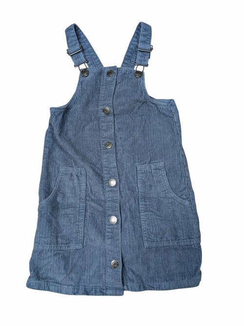 tmavě modré manžestrové šaty s laclem pro holky secondhand Tu