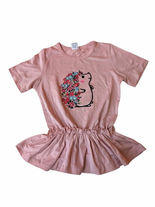 růžové šatičky s ježečkem pro holky secondhand 