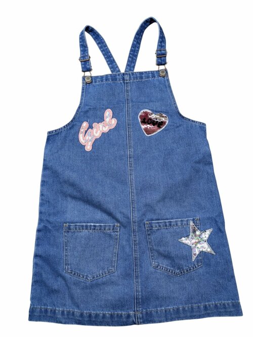 Džínové šaty s laclem pro holky secondhand George