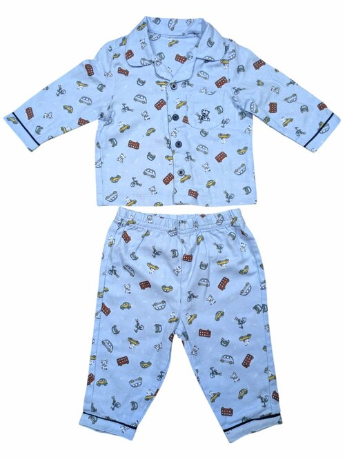 Pyžamo pro kluky modré s obrázky outlet Nutmeg