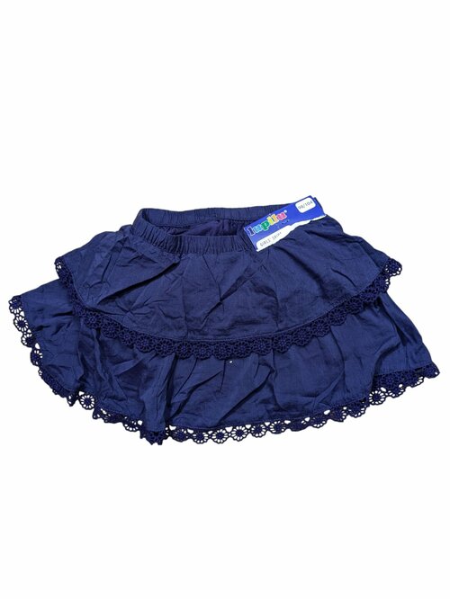 Tmavě modrá zdobená sukně pro holky outlet Lupilu