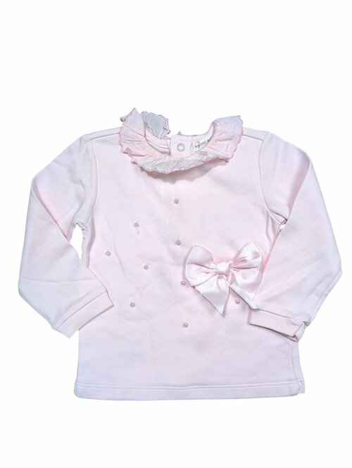 Růžová mikina zdobená pro holky secondhand Mintini Baby