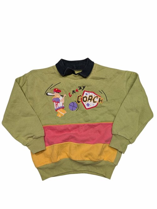 Zelená mikina s pruhy pro kluky secondhand Eva