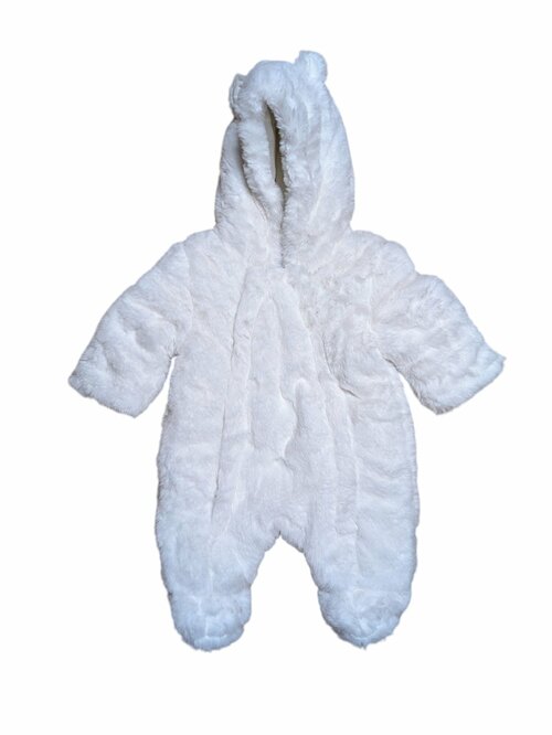 Bílá zimní kombinéza chlupatá pro holky secondhand George