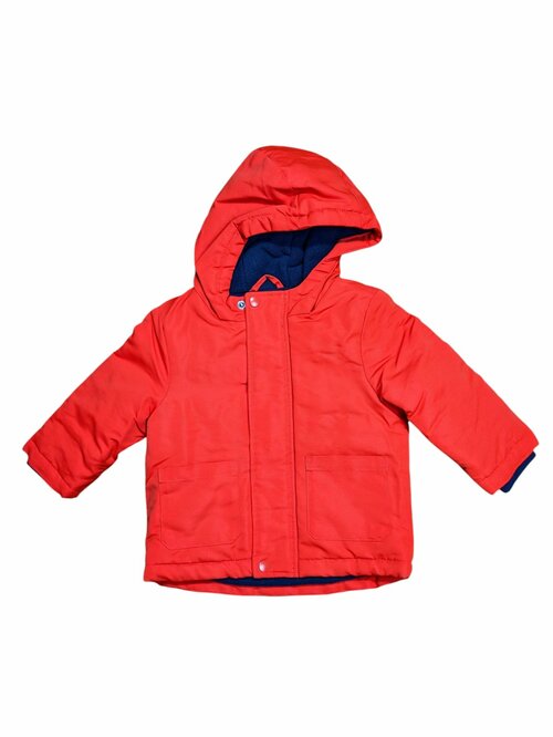 Neonově oranžová zimní bunda pro kluky secondhand Primark