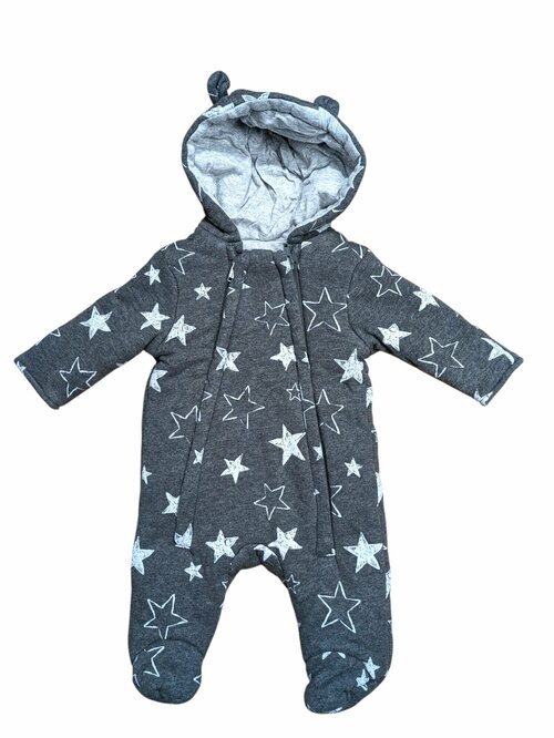 Šedá zimní kombinéza s obrázky pro kluky secondhand George