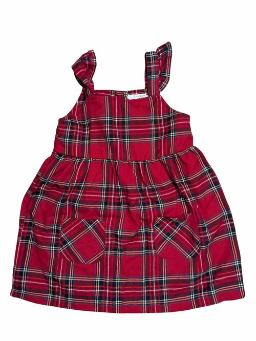 Červené kostkované šaty pro holky secondhand Primark