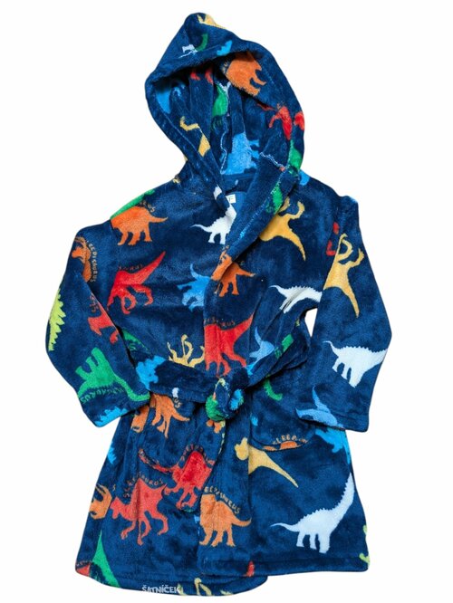 Modrý župan s obrázky pro kluky secondhand F&F