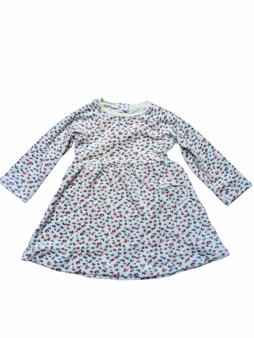 Bílé teplejší šaty se vzorem pro holky secondhand M&S