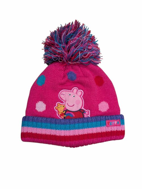 Růžová zimní čepice s kulichem Prasátko Peppa secondhand Nutmeg