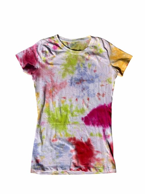 barevné batikované tričko pro holky secondhand zeeman