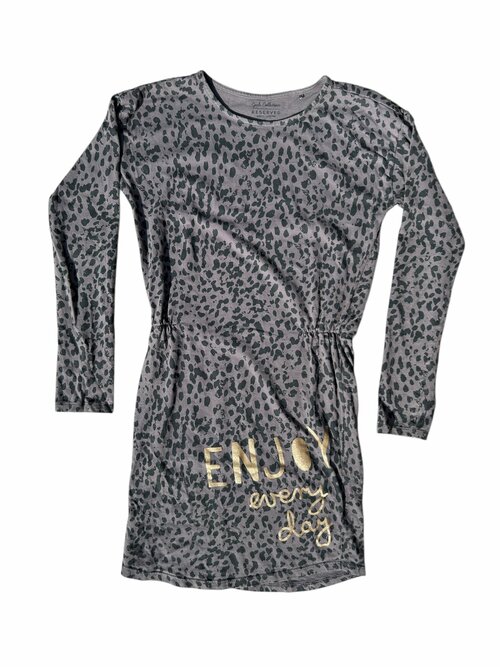 šedé šaty s leopardím vzorem pro holky secondhand reserved