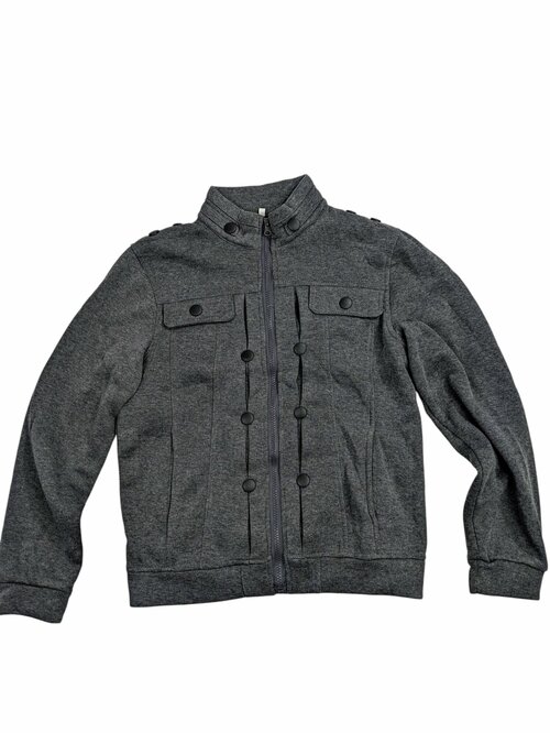 Tmavě šedá kabátková mikina pro holky secondhand