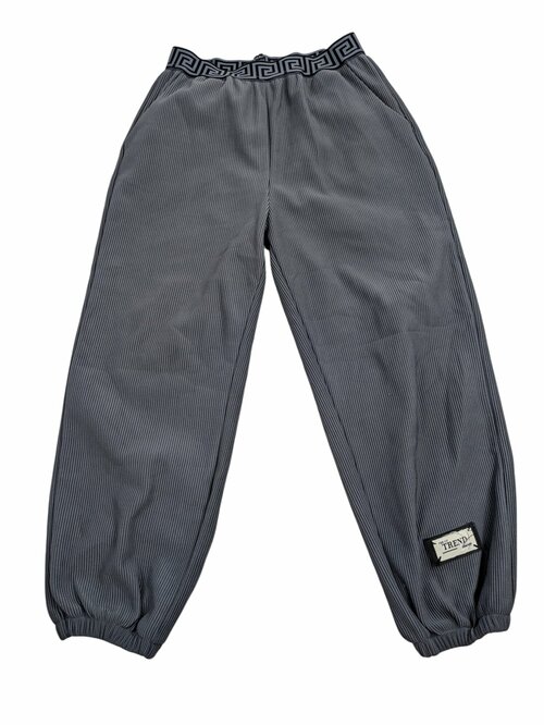 Šedé vzorované kalhoty pro holky secondhand 