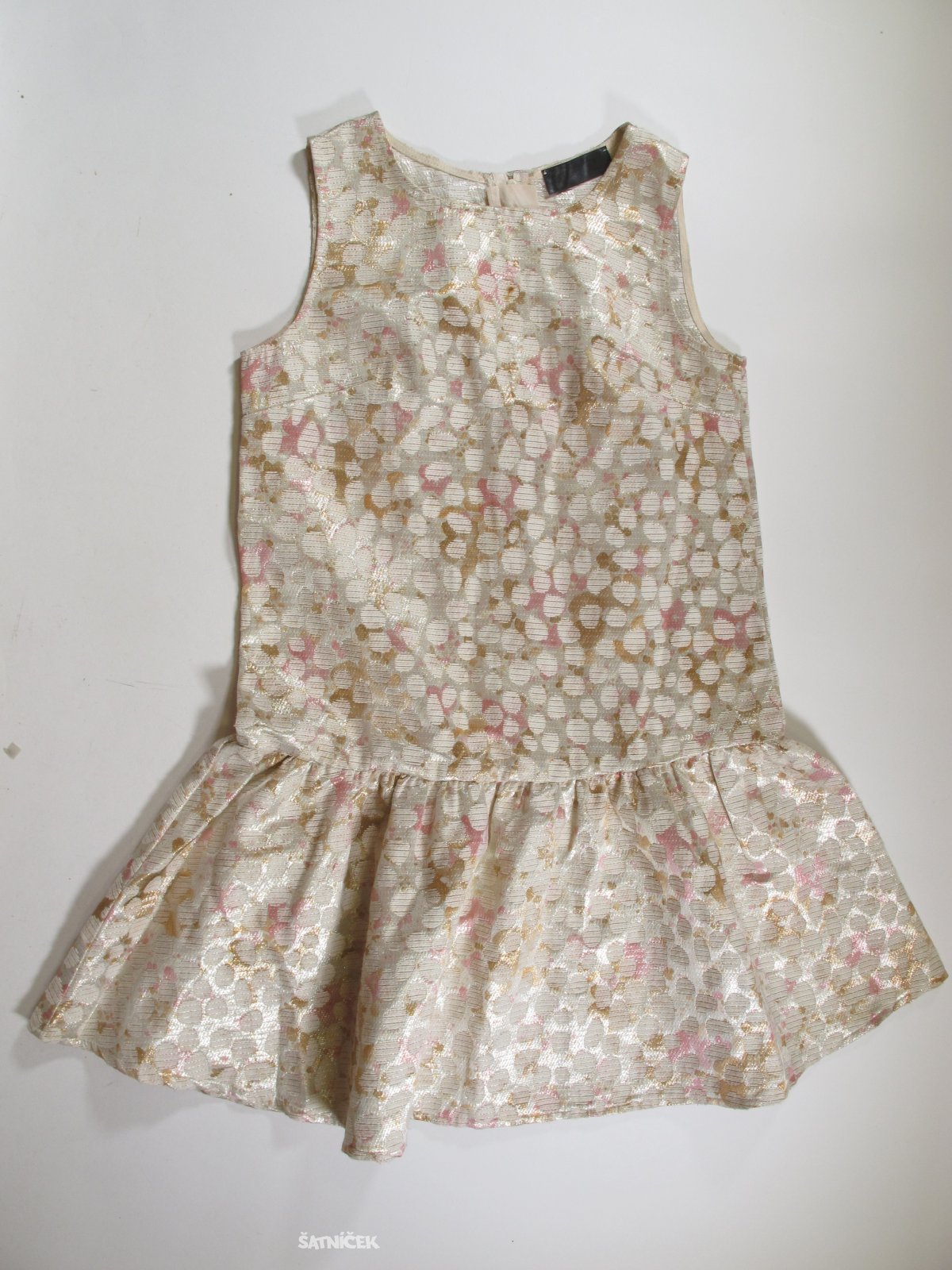 Šaty pro holky smetanovo růžovo zlaté  secondhand