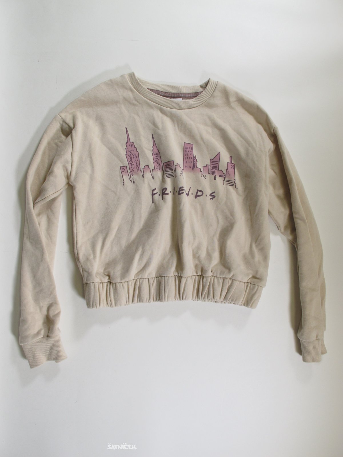 Mikina pro holky světlá  crop secondhand