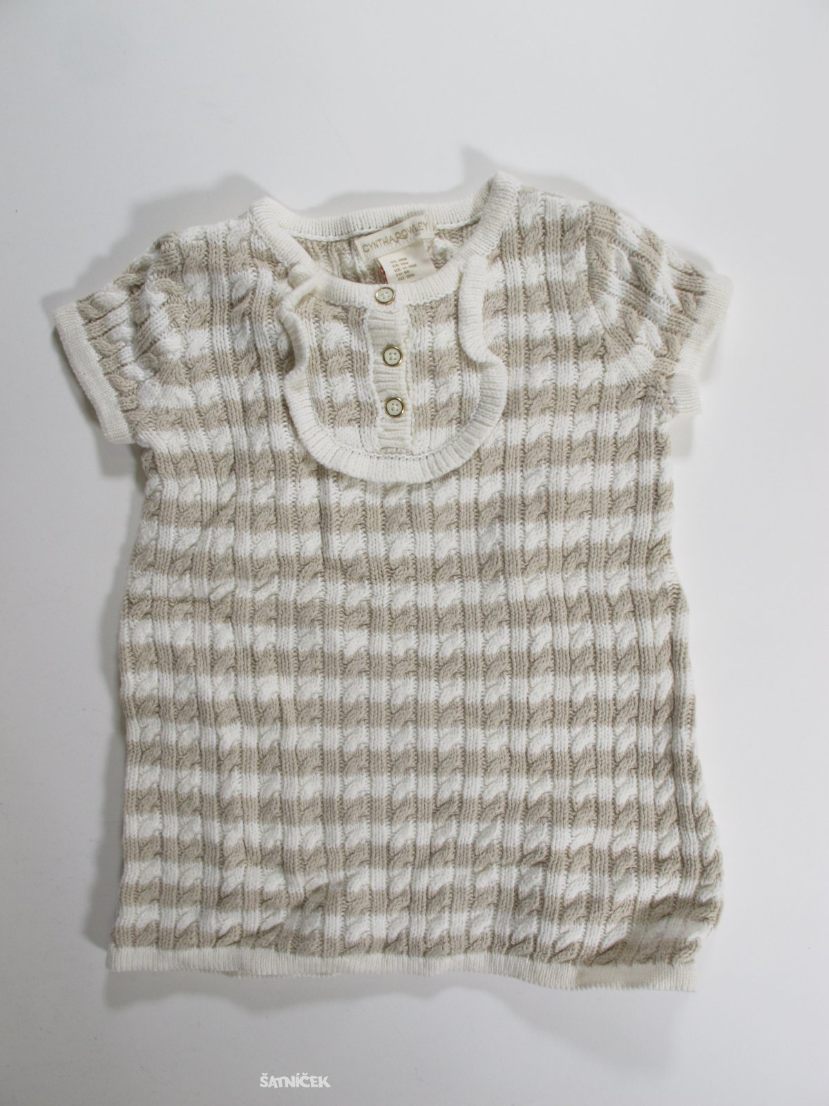 Pletené šaty  pro holky s pruhem outlet 