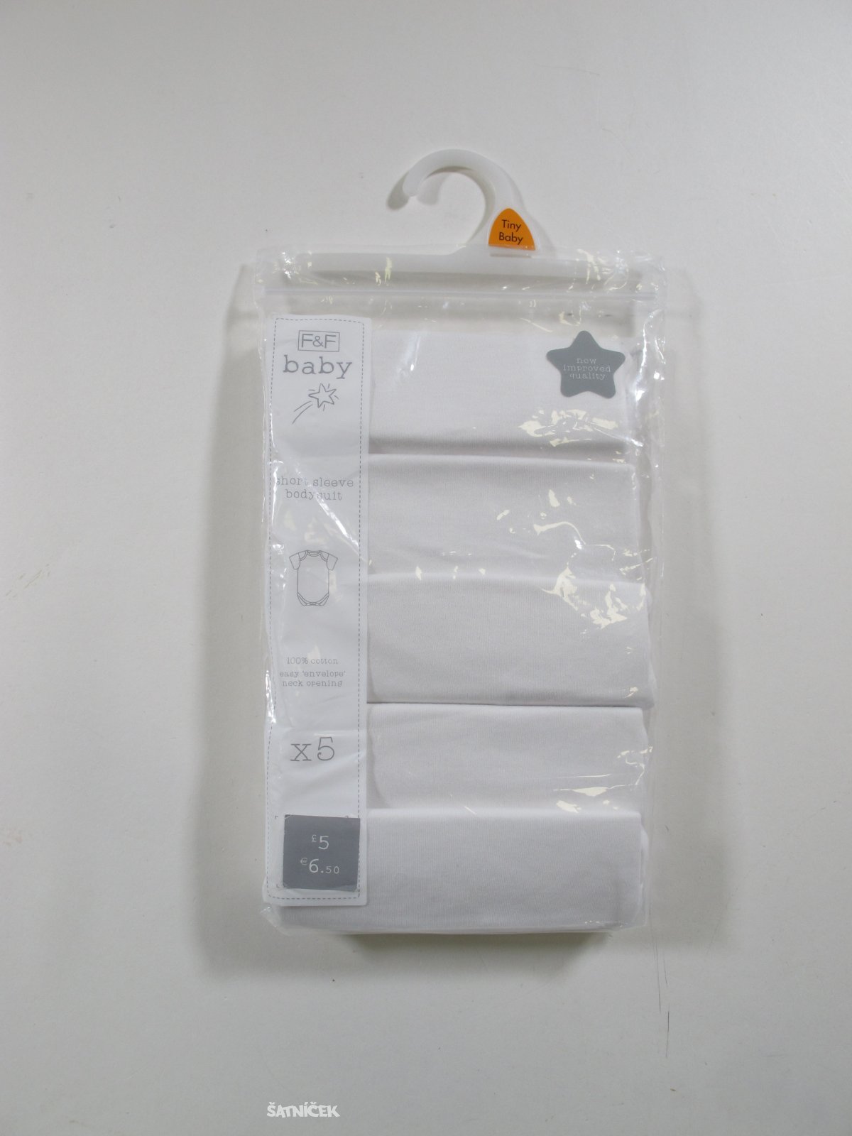 5x bílé body pro děti outlet