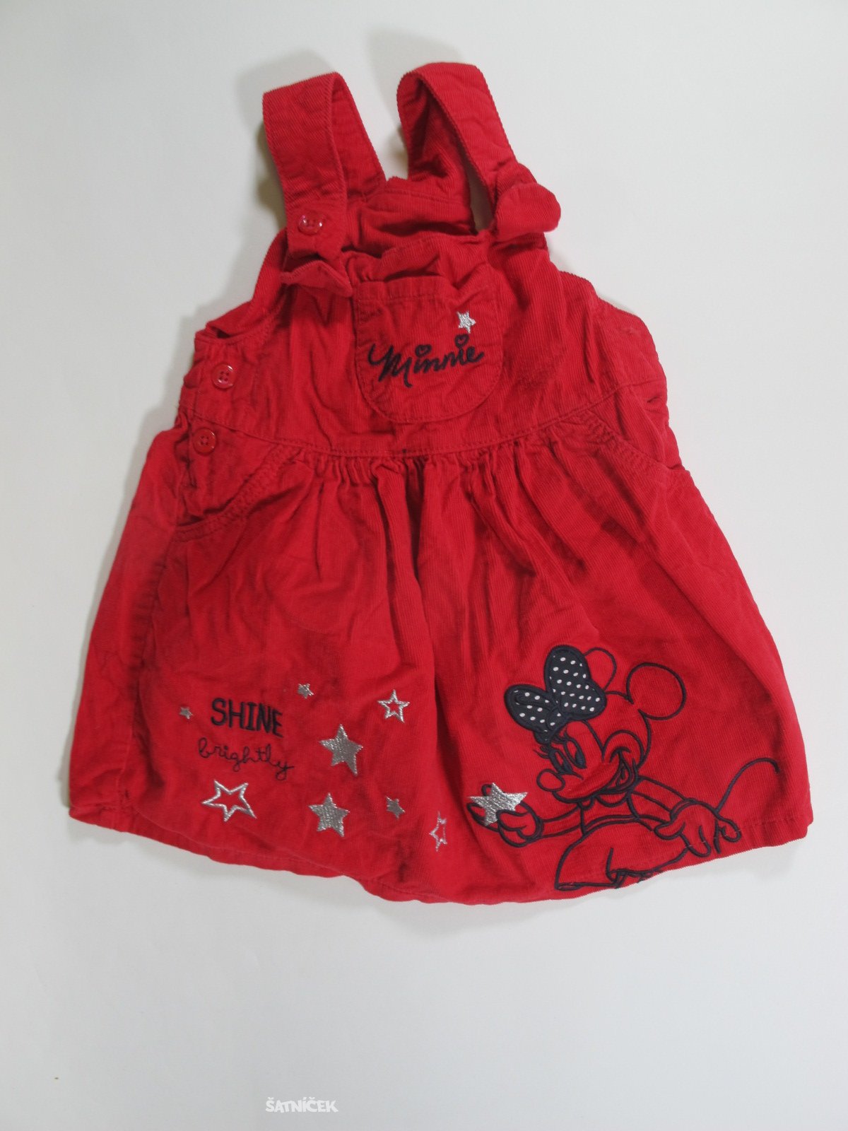 Manžestrové šaty červené secondhand